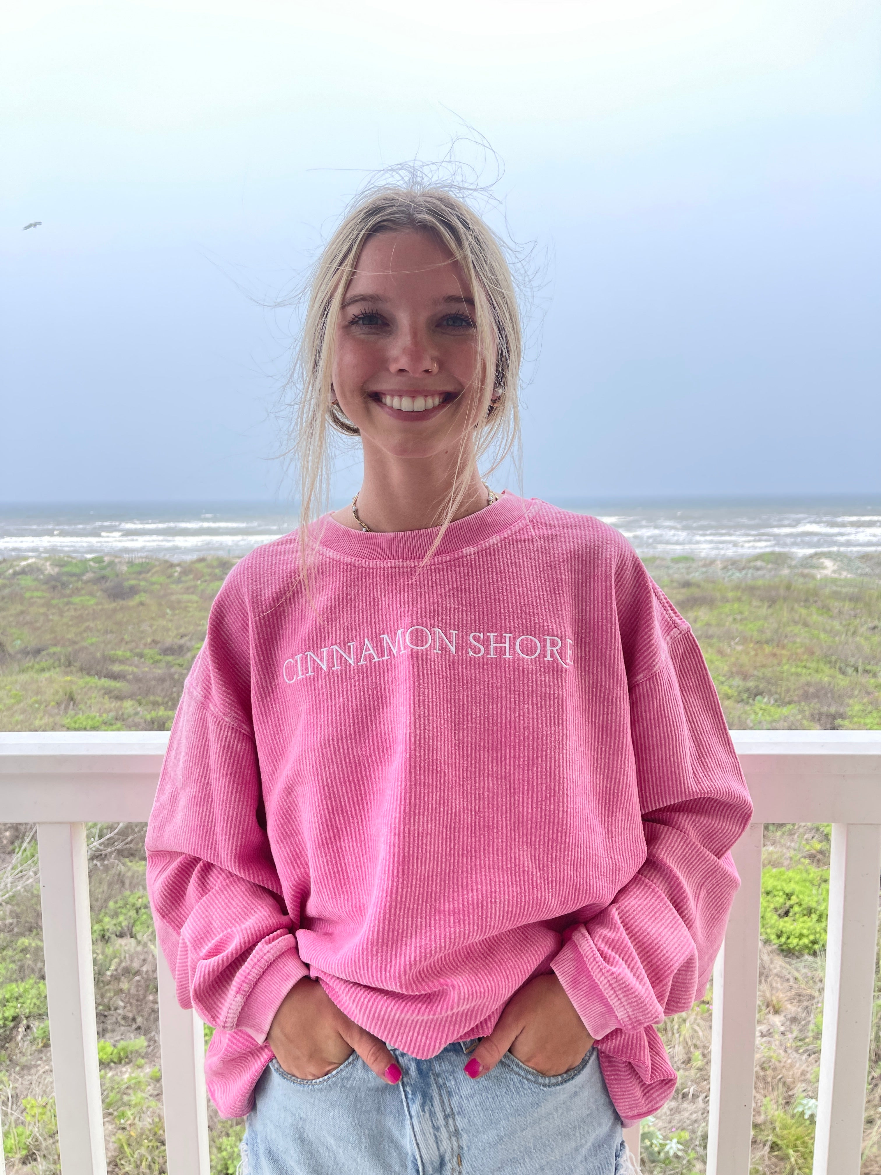 Chicka-d Bubblegum Corded Pullover | Cinnamon Shore