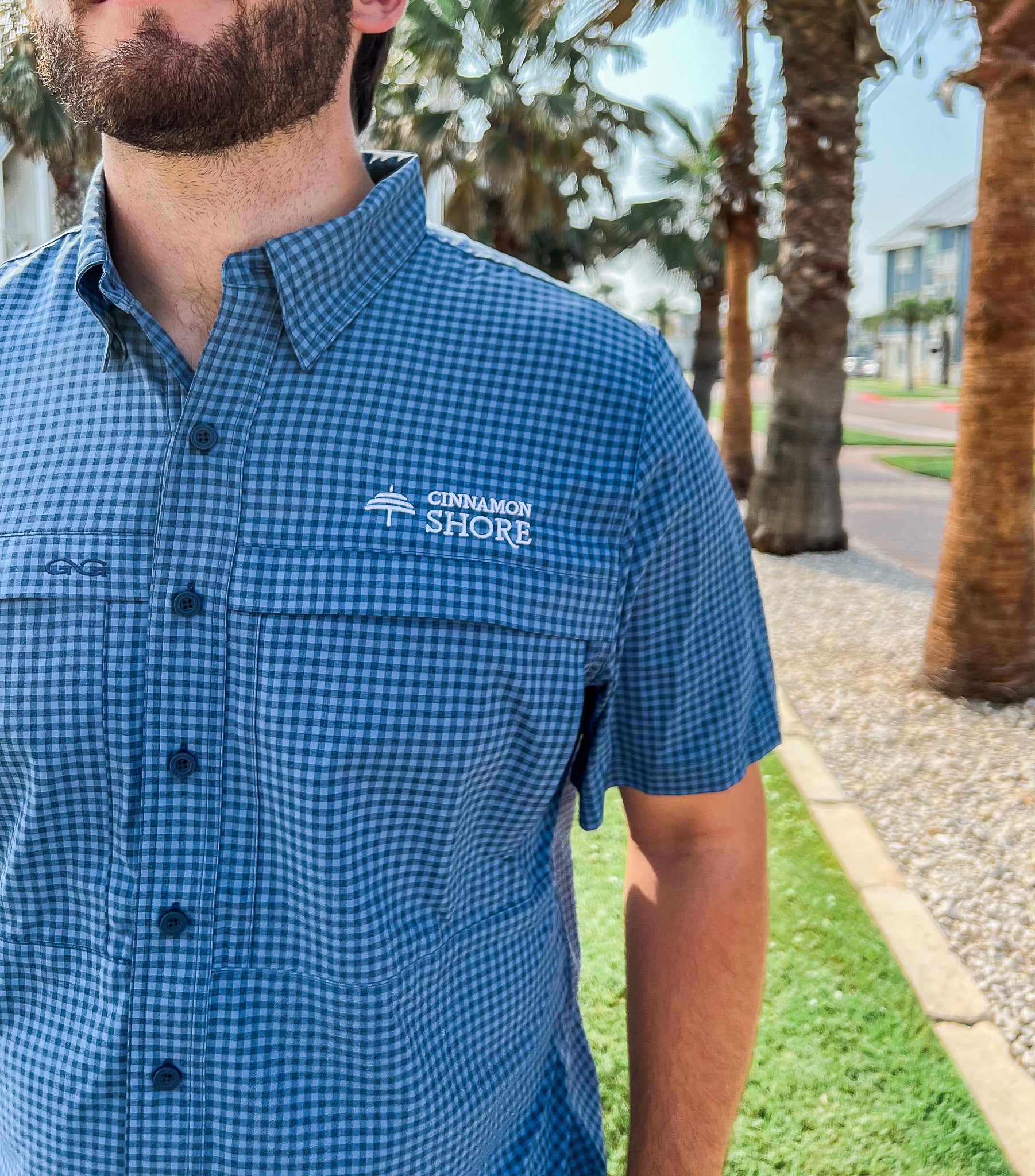 Blue Slate TekCheck Adult Cinnamon Shore Game Guard Shirt | Cinnamon Shore